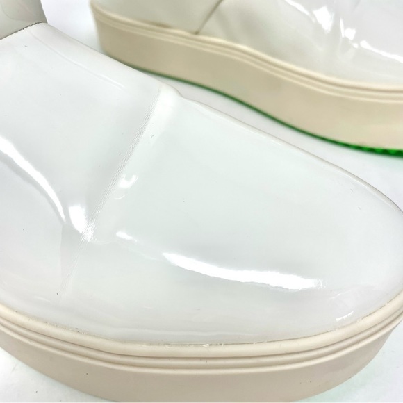 CHIARA Ferragni Logo Patch White Vinyl and Plush Lined Ankle Booties Size 39 - Picture 8 of 16